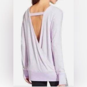 Athleta Chakra Open Back Pullover Sweatshirt Size Small Light pink, Small